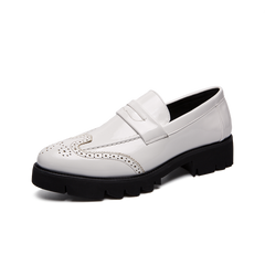 Men White Dress Loafers Fashion