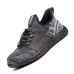 Manlegu Air Mesh Steel Toe Work Shoes